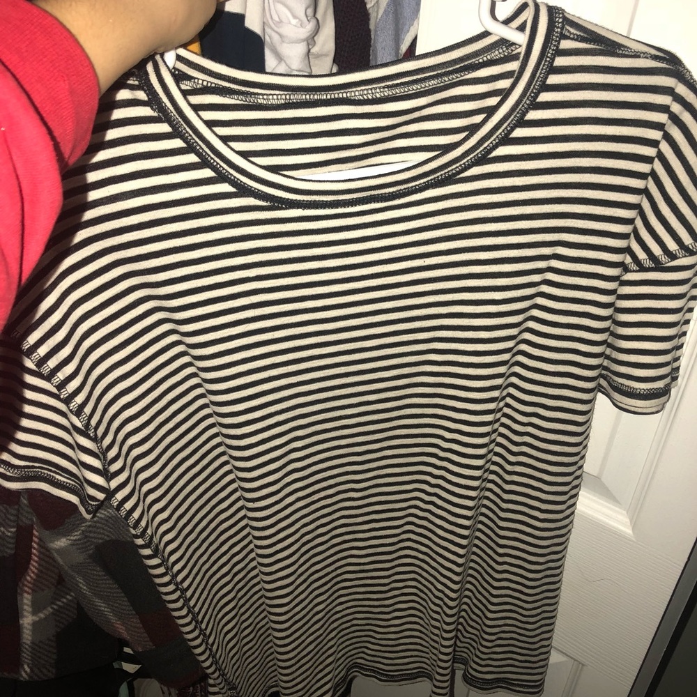 Pacsun black and white striped shirt
